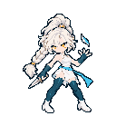 Pixel-art battle sprite of Aurelle, 3★ form
