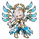 Pixel-art battle sprite of Aurelle, 7★ form