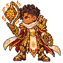 Pixel-art battle sprite of Brand, Omni form