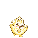 Pixel-art battle sprite of Glint Sprite