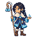Pixel-art battle sprite of Maren, 4★ form