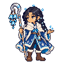 Pixel-art battle sprite of Maren, 5★ form
