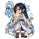 Pixel-art battle sprite of Maren, Omni form