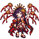 Pixel-art battle sprite of Vespera, Omni form